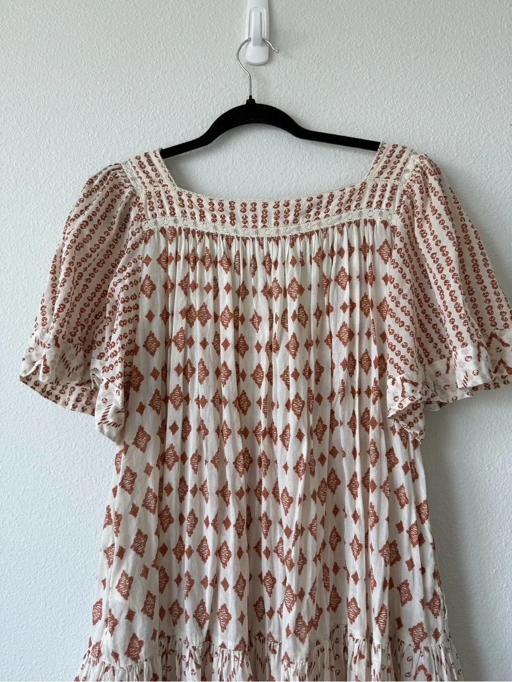 Free People HEARTS DESIRE PRINT TUNIC DRESS IN IVORY COMBO